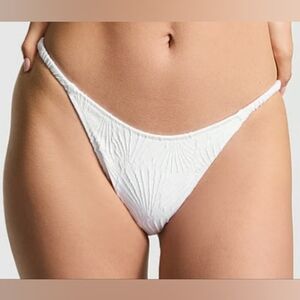 XXL PINK Swim Scrunchie String Bikini Bottom White